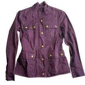 J.Crew Relaxed Boyfriend Field Jacket Women’s XXS Purple‎ Utility Military Coat